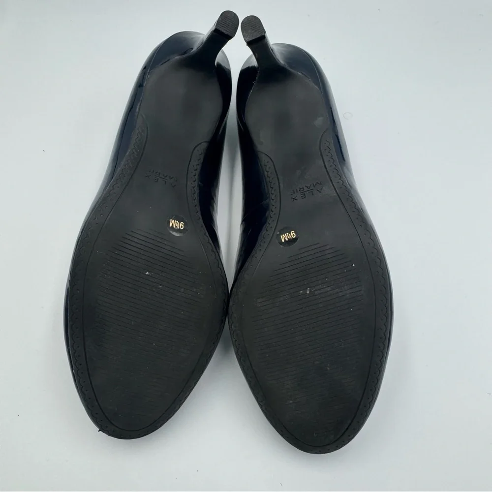Elegant Navy Patent Leather Heels size 9.5